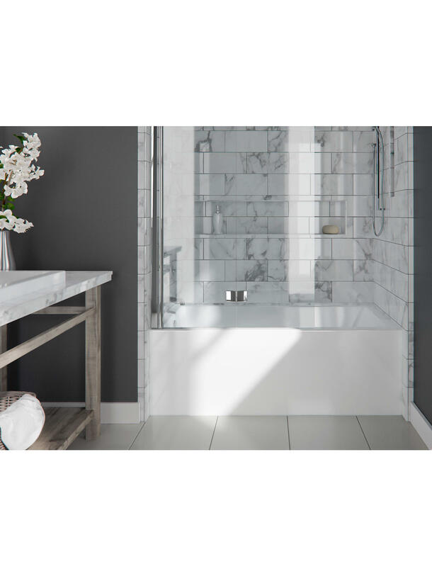 Albana 3060 IFS Acrylic Alcove Left-Hand Drain Bathtub in White
