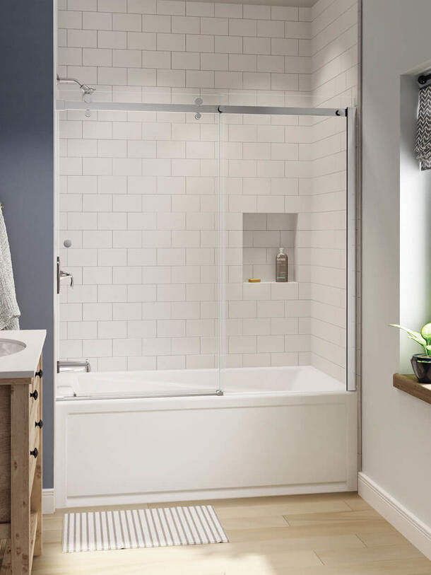 Exhibit 6030 IFS Acrylic Alcove Left-Hand Drain Bathtub in White