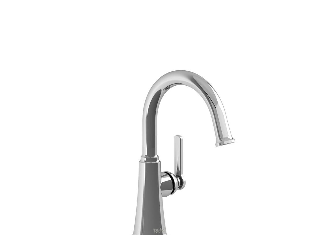 Riobel Momenti chrome bathroom faucet with J-shaped handles