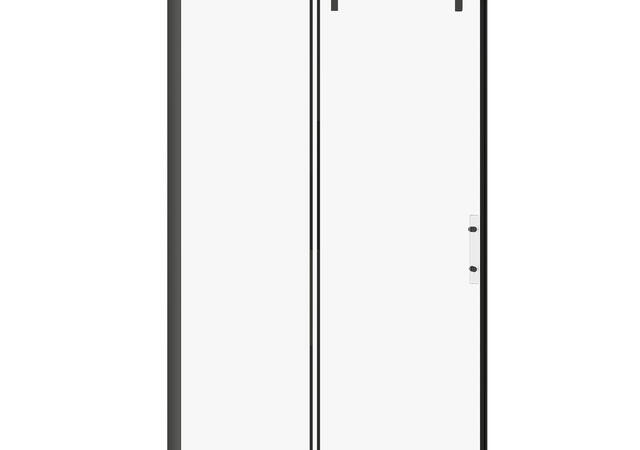 Zitta 60-inch Shower Door in Alcove with Matte Black