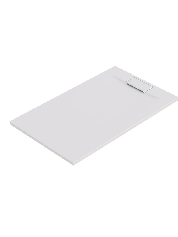 Zitta Shower Base Liss 60 x 32, In A Corner, Wall On The Right Side, Drain On The Right Side, In Glossy White