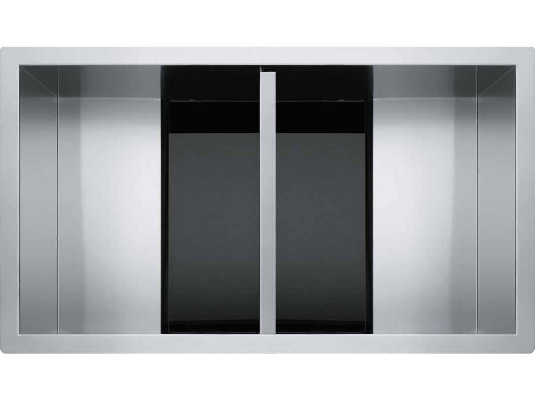 Franke Crystal stainless steel undermount kitchen sink with modern rectangular design