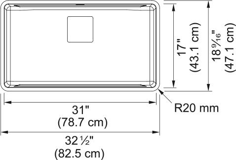 Franke Pescara stainless steel undermount kitchen sink dimensions