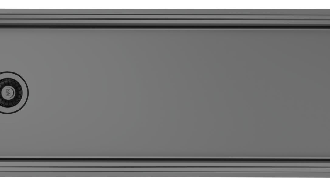 Zomodo Boutique 44-inch workstation single sink kit in Black Pearl