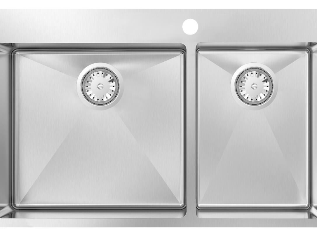 Zomodo Montego T 32-inch double 60/40 sink