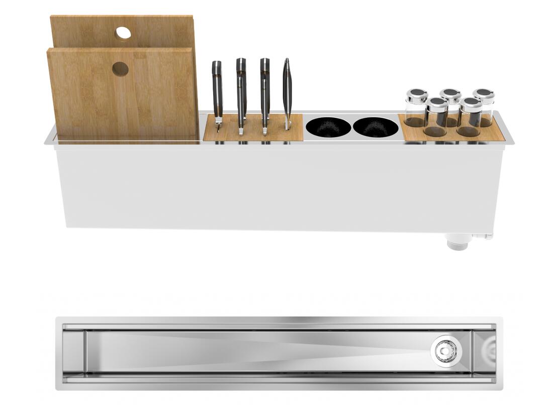 Zomodo PSC900K Panama Slim 34-inch prep station sink