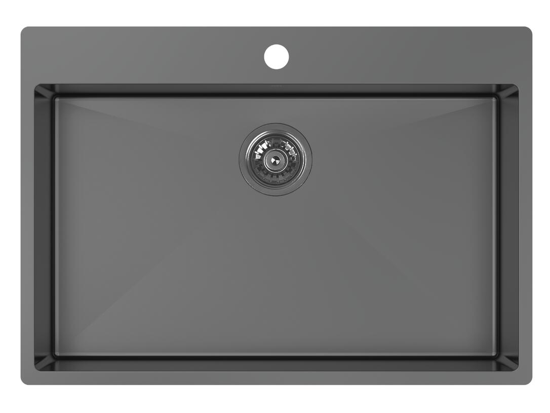 Zomodo Tap Ledge 28-inch super single sink kit in Black Pearl