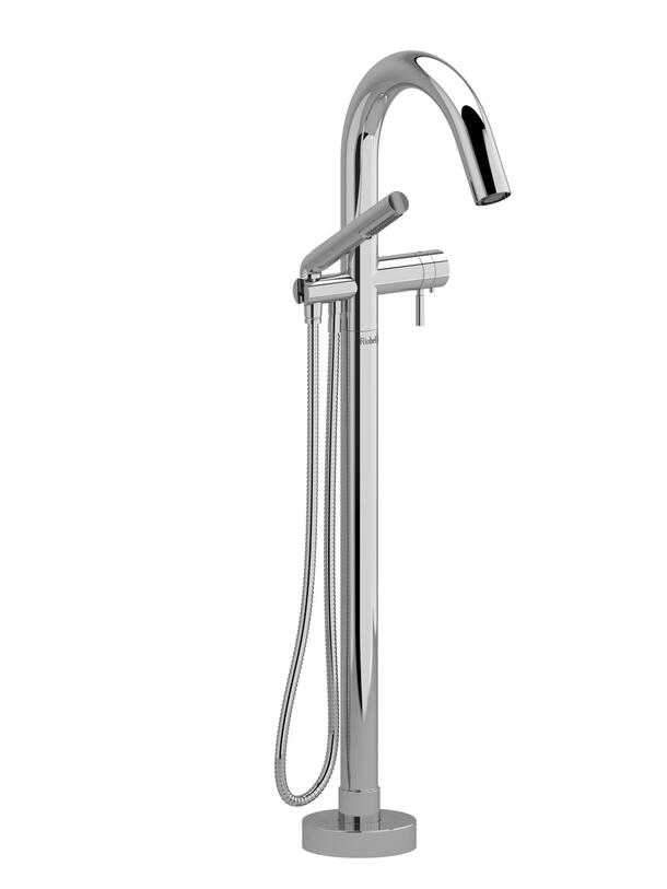 Floor mount tub filler trim