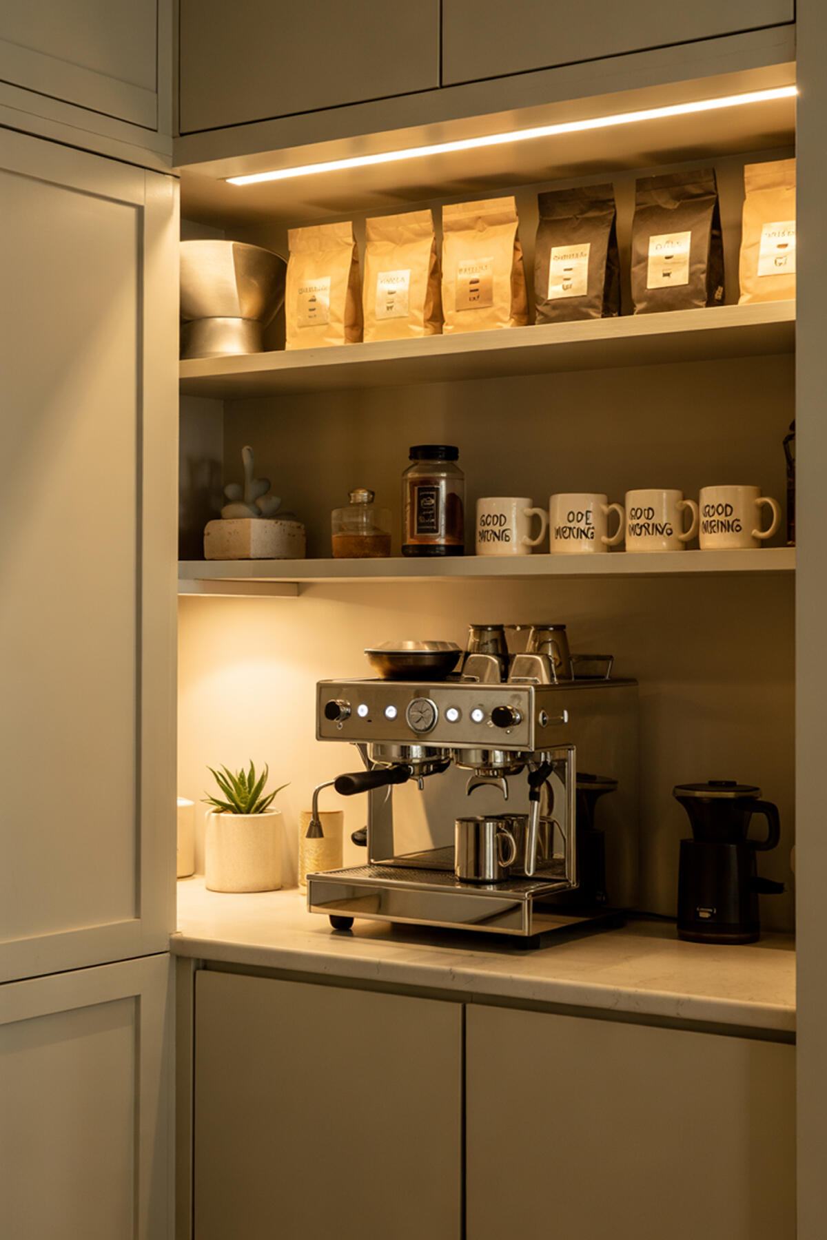  Compact cart coffee station 