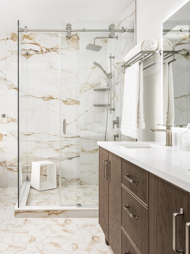 The Calacatta Retreat Bathroom