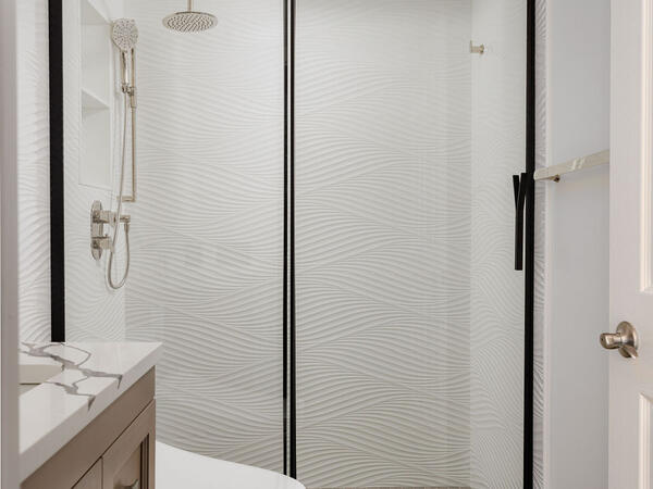 Renovated white bathroom